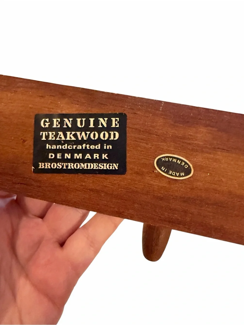 Vintage Mid Century Teakwood Danish Wood Wall Hook Rack Brostromdesign